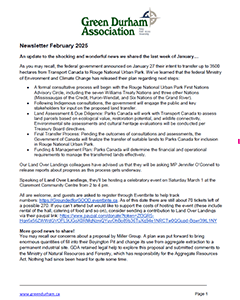 Green Durham Association - Image of Winter - Newsletter February 2025 Green Durham Association - Image of Winter - Newsletter February 2025
